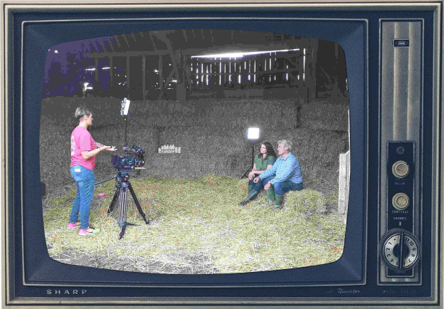 Filming in the barn, how Jess's Ladies Organic Farm is different